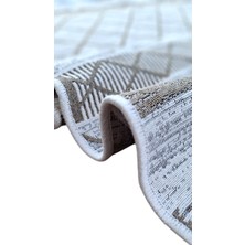Staywithlove Kilim Çift Taraflı Lüks Dokuma Kilim Çamaşır Makinesinde Yıkanabilir Pamuklu Dokuma Bej- Krem Kilim