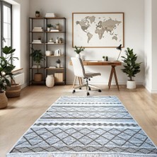 Staywithlove Kilim Çift Taraflı Lüks Dokuma Kilim Çamaşır Makinesinde Yıkanabilir Pamuklu Dokuma Bej- Krem Kilim