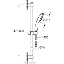 Grohe Tempesta 110 Iıı Shower Rail Set 600 9, 5 Grh 27644003