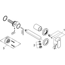 Grohe Eurocosmo 2 Delikli Lavabo Bataryası S- Boyut Grh 19381000