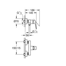 Grohe Cubeo Tek Kumandalı Duş Bataryası Grh 1018240000