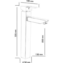 Square Çanak Lavabo Bataryası (30 Cm)