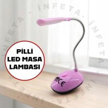 LED Masa Lambası Ders Çalışma Kitap Okuma Lambası Pilli Başucu Lamba