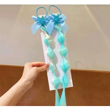 Prenses Simli Yıldız 2ADET Kartanesi Bubble Bonbon Balon Kurdele Yapay Saç Postij Lastikli Toka