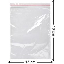 Kalbi Ticaret Kilitli Torba 13X16 cm 100'LÜ Kilitli Naylon Poşet Şeffaf Torba
