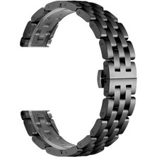 Gear S3 (22MM) Uyumlu Krd-20 Metal Kordon Tstk - Siyah