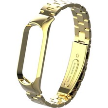 Xiaomi Mi Band 5 Uyumlu Krd-04 Metal Kordon Tstk - Gold