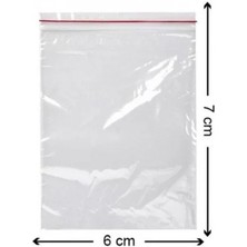 Kalbi Ticaret Kilitli Torba 6x7 cm 100'LÜ Kilitli Naylon Poşet Şeffaf Torba