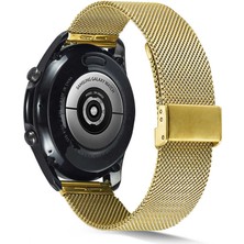 Gear S3 Uyumlu Krd-45 22MM Metal Kordon Tstk - Gold