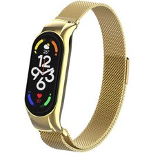 Xiaomi Mi Band 7 Uyumlu Krd-01 Metal Kordon Tstk - Gold