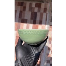 Yeşil Porselen Noodle Ramen Dondurma Çorba Meyve Tatlı Şekerlik Çerezlik Kase 13 cm