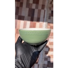 Yeşil Porselen Noodle Ramen Dondurma Çorba Meyve Tatlı Şekerlik Çerezlik Kase 13 cm