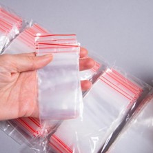 Kalbi Ticaret Kilitli Torba 5x5 cm 100'LÜ Kilitli Naylon Poşet Şeffaf Torba