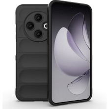 Tecno Spark 30C 4g Kılıf Esnek Tpu Oyuklu Arka Yüzey Tasarımlı Tstk Etnik Silikon Kapak - Siyah