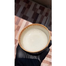 2 Adet Krem Rustik Porselen Derin Çukur Çorba Ramen Noodle Dondurma Tatlı Çerezlik Şekerlik Kase 11 cm
