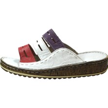 Onlo Ayakkabı WT.0036 Hakiki Deri Anatomik Ped Taban Kadın Terlik