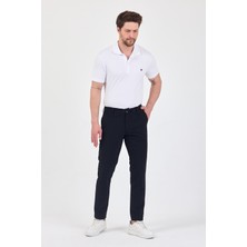 Theseason Erkek Siyah Likralı Kırışmaz Lastikli Comfort Fit Chino Pantolon
