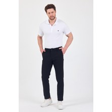 Theseason Erkek Siyah Likralı Kırışmaz Lastikli Comfort Fit Chino Pantolon