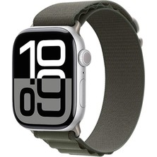 Watch 10 42MM Uyumlu Tstk Krd-74 Hasır Kordon-Yeşil
