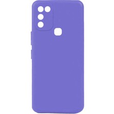 Infinix Hot 11 Play Kılıf Tstk Biye Silikon-Lila
