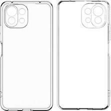 Xiaomi Mi 11 Kılıf Tstk Kamera Korumalı Süper Silikon Kapak-Renksiz