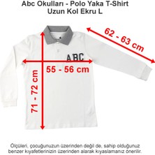 Abc Okulları Polo Yaka T-Shirt Uzun Kol Ekru L