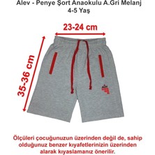 Alev Okulları Penye Şort Anaokulu Açık Gri Melanj 4-5 Yaş