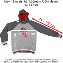 Alev Okulları Sweatshirt Ilköğretim Açık Gri Melanj 13-14 Yaş