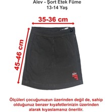 Alev Okulları Şort Etek Füme 13-14 Yaş