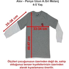 Alev Okulları Penye Uzun Açık Gri Melanj 4-5 Yaş