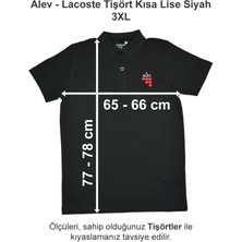 Alev Okulları Lacoste Tişört Kısa Lise Siyah 3xl