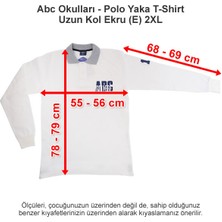 Abc Okulları Polo Yaka T-Shirt Uzun Kol Ekru (E) 2xl