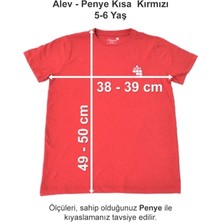 Alev Okulları Penye Kısa Kırmızı 5-6 Yaş