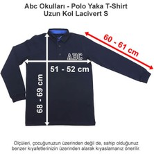 Abc Okulları Polo Yaka T-Shirt Uzun Kol Lacivert S
