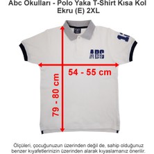 Abc Okulları Polo Yaka T-Shirt Kısa Kol Ekru (E) 2xl