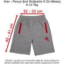 Alev Okulları Penye Şort Ilköğretim Koyu Gri Melanj 9-10 Yaş