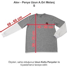 Alev Okulları Penye Uzun Açık Gri Melanj S