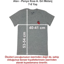 Alev Okulları Penye Kısa Açık Gri Melanj 7-8 Yaş