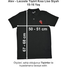 Alev Okulları Lacoste Tişört Kısa Lise Siyah 15-16 Yaş
