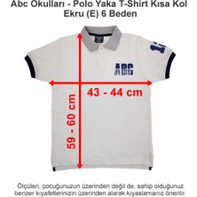 Abc Okulları Polo Yaka T-Shirt Kısa Kol Ekru (E) 6 Beden