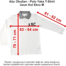 Abc Okulları Polo Yaka T-Shirt Uzun Kol Ekru M
