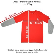 Alev Okulları Penye Uzun Kırmızı 11-12 Yaş