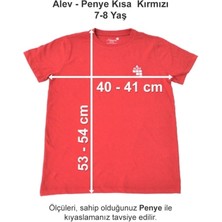 Alev Okulları Penye Kısa Kırmızı 7-8 Yaş