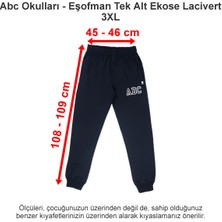 Abc Okulları Eşofman Tek Alt Ekose Lacivert 3xl