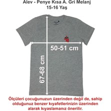 Alev Okulları Penye Kısa Açık Gri Melanj 15-16 Yaş