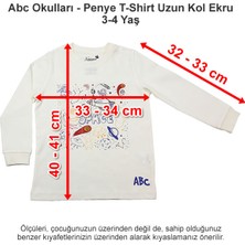 Abc Okulları Penye T-Shirt Uzun Kol Ekru 3-4 Yaş