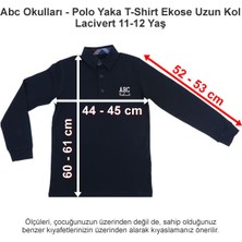 Abc Okulları Polo Yaka T-Shirt Ekose Uzun Kol Lacivert 11-12 Yaş