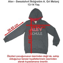 Alev Okulları Sweatshirt Lise Koyu Gri Melanj 13-14 Yaş