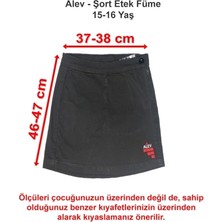 Alev Okulları Şort Etek Füme 15-16 Yaş