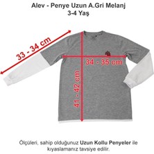Alev Okulları Penye Uzun Açık Gri Melanj 3-4 Yaş